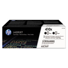 HP 410x, (cf410x-D) 2-Pack High-Yield Black Original Laserjet Toner Cartridges