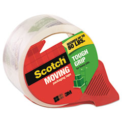 Tough Grip Moving Packaging Tape With Dispenser, 3