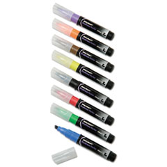 SKILCRAFT Dry Erase Marker, Broad Chisel Tip, Assorted Colors, 8/Set