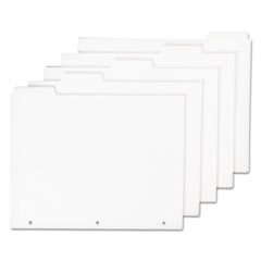 SKILCRAFT Tabbed Index Sheet Sets, 5-Tab, 11 x 8.5, White, 20 Sets