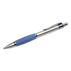 SKILCRAFT Precision 305 Ballpoint Pen, Retractable, Medium 1 mm, Blue Ink, Silver Barrel, Dozen