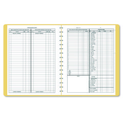 Simplified Monthly Bookkeeping Record, 4 Column Format, Tan Cover, 11 X 8.5 Sheets, 128 Sheets/book