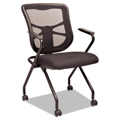 Alera Elusion Mesh Nesting Chairs with Padded Arms, Supports Up to 275 lb, 18.11