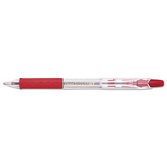 RSVP Rt Ballpoint Pen, Retractable, Medium 1 Mm, Red Ink, Clear Barrel, Dozen