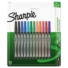 Water-Resistant Ink Porous Point Pen, Stick, Fine 0.4 Mm, Assorted Ink And Barrel Colors, Dozen