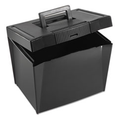 Portable Letter Size File Box, Letter Files, 13.5