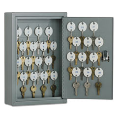 SKILCRAFT Locking Key Cabinet, 30-Key, Steel, Gray, 8 x 2.63 x 12.25