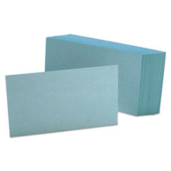 Unruled Index Cards, 3 X 5, Blue, 100/pack