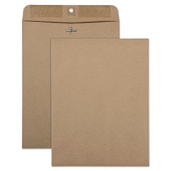 Recycled Brown Kraft Clasp Envelope, #90, Square Flap, Clasp/Gummed Closure, 9 x 12, Brown Kraft, 100/Box