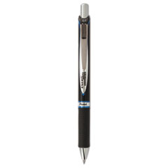 EnerGel PRO Permanent Ink Hybrid Gel Pen, Retractable, Medium 0.7 mm, Blue Ink, Black Barrel