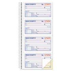 2-Part Receipt Book, Two-Part Carbonless, 4.75 x 2.75, 4 Forms/Sheet, 200 Forms Total