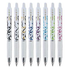 G2 Fashion Premium Gel Pen, Retractable, Fine 0.7 Mm, Five Assorted Ink And Barrel Colors, 5/pack