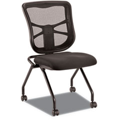 Alera Elusion Mesh Nesting Chairs, Supports Up to 275 lb, 18.1