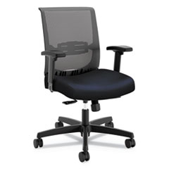 Convergence Mid-Back Task Chair, Synchro-Tilt And Seat Glide, Supports Up To 275 Lb, Navy Seat, Black Back/base