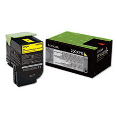 70C0XYG Return Program Extra High-Yield Toner, 4,000 Page-Yield, Yellow, TAA Compliant