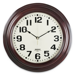 SKILCRAFT Mahogany Wall Clock, 16