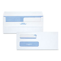 Double Window Redi-Seal Security-Tinted Envelope, #8 5/8, Commercial Flap, Redi-Seal Closure, 3.63 X 8.63, White, 250/carton