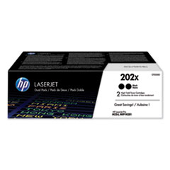 HP 202x, (cf500x-D) 2-Pack High-Yield Black Original Laserjet Toner Cartridges