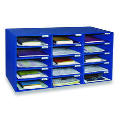 Classroom Keepers Corrugated Mailbox, 31.5 X 12.88 X 16.38, Blue