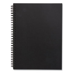 Wirebound Soft-Cover Business-Meeting Journal, 1-Subject, Meeting-Minutes/Notes Format, Black Cover, (80) 9.5 x 6.5 Sheets