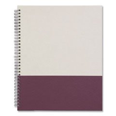 Wirebound Hardcover Notebook, 1-Subject, Narrow Rule, Gray/Purple Cover, (80) 11 x 8.5 Sheets