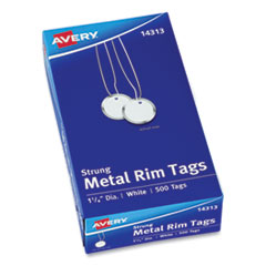 Heavyweight Stock Metal Rim Tags, 1.25