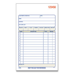 2-Part Sales Book, 12 Lines, Two-Part Carbonless, 4.19 x 7.19, 50 Forms/Pad, 10 Pads/Box