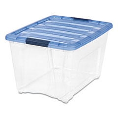 Stack and Pull Latching Flat Lid Storage Box, 13.5 gal, 22