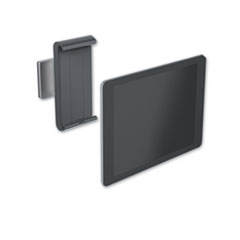 Wall-Mounted Tablet Holder, Silver/charcoal Gray