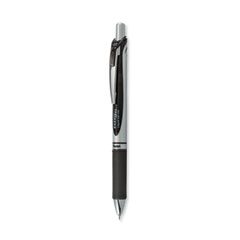 EnerGel Rtx Gel Pen, Retractable, Extra-Fine 0.3 Mm, Black Ink, Black/silver Barrel, Dozen