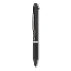 EnerGel 3 Multi-Color Gel Pen, Retractable, Fine 0.5 Mm, Black/blue/red Ink, Gray Barrel