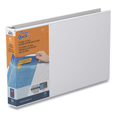 Quickfit Ledger D-Ring View Binder, 3 Rings, 1.5