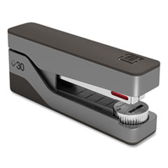 Premium Desktop Half Strip Stapler, 30-Sheet Capacity, Gray/black