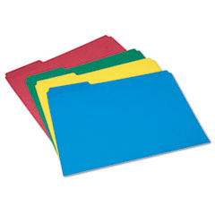 SKILCRAFT Color File Folder Set, 1/3-Cut Tabs: Assorted, Letter Size, 0.75