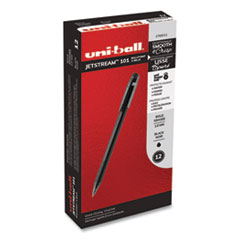 Jetstream 101 Hybrid Gel Pen, Stick, Bold 1 mm, Black Ink, Black Barrel, Dozen