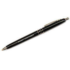 SKILCRAFT U.S. Government Ballpoint Pen, Retractable, Fine 0.7 mm, Black Ink, Black Barrel, Dozen