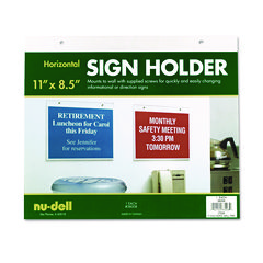 Acrylic Sign Holder, Horizontal, 11 x 8.5, Clear