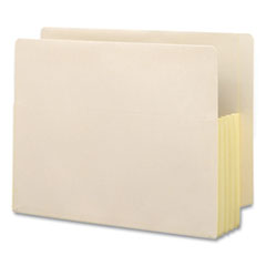 Manila End Tab File Pockets with Tyvek-Lined Gussets, 3.5