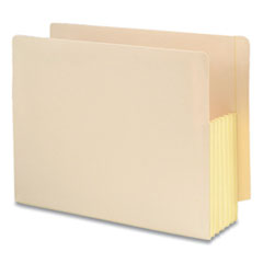 Manila End Tab File Pockets with Tyvek-Lined Gussets, 5.25