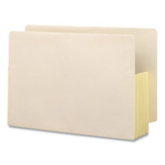 Manila End Tab File Pockets with Tyvek-Lined Gussets, 3.5