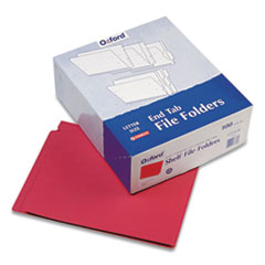 Colored End Tab Folders with Reinforced Double-Ply Straight Cut Tabs, Letter Size, 0.75