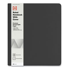 Soft-Cover Notebook Folio Set, 1-Subject, Narrow Rule, Black Cover, (80) 11 x 8.5 Sheets