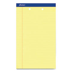 Perforated Writing Pads, Wide/legal Rule, 50 Canary-Yellow 8.5 X 14 Sheets, Dozen