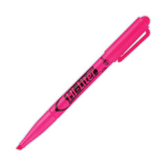 Hi-Liter Pen-Style Highlighters, Fluorescent Pink Ink, Chisel Tip, Pink/black Barrel, Dozen