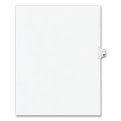 Preprinted Legal Exhibit Side Tab Index Dividers, Avery Style, 10-Tab, 11, 11 X 8.5, White, 25/pack