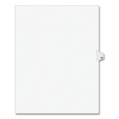 Preprinted Legal Exhibit Side Tab Index Dividers, Avery Style, 10-Tab, 12, 11 X 8.5, White, 25/pack