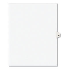 Preprinted Legal Exhibit Side Tab Index Dividers, Avery Style, 10-Tab, 13, 11 X 8.5, White, 25/pack