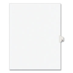 Preprinted Legal Exhibit Side Tab Index Dividers, Avery Style, 10-Tab, 14, 11 X 8.5, White, 25/pack