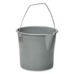 SKILCRAFT Utility Pail, 10 qt, Polyethylene, Gray, 10