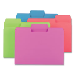 SuperTab Colored File Folders, 1/3-Cut Tabs: Assorted, Letter Size, 0.75